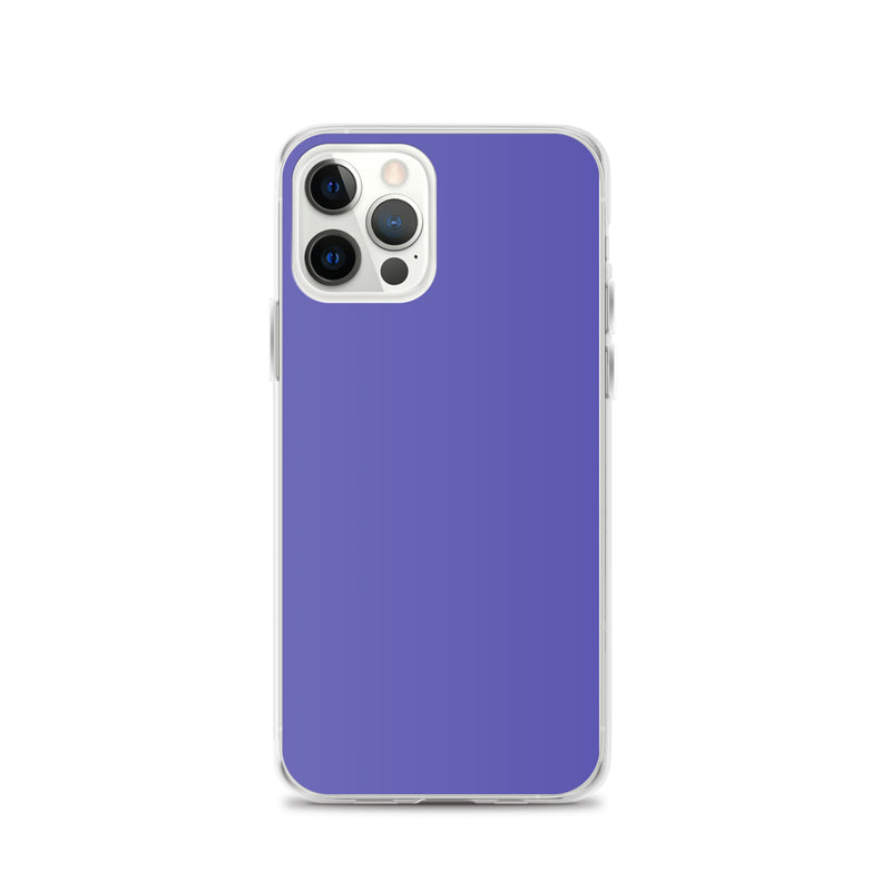 Load image into Gallery viewer, Slate Blue Purple iPhone Clear Thin Case Plain Color CREATIVETECH