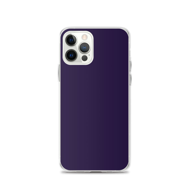 Load image into Gallery viewer, Tolopea Dark Purple iPhone Clear Thin Case Plain Color CREATIVETECH
