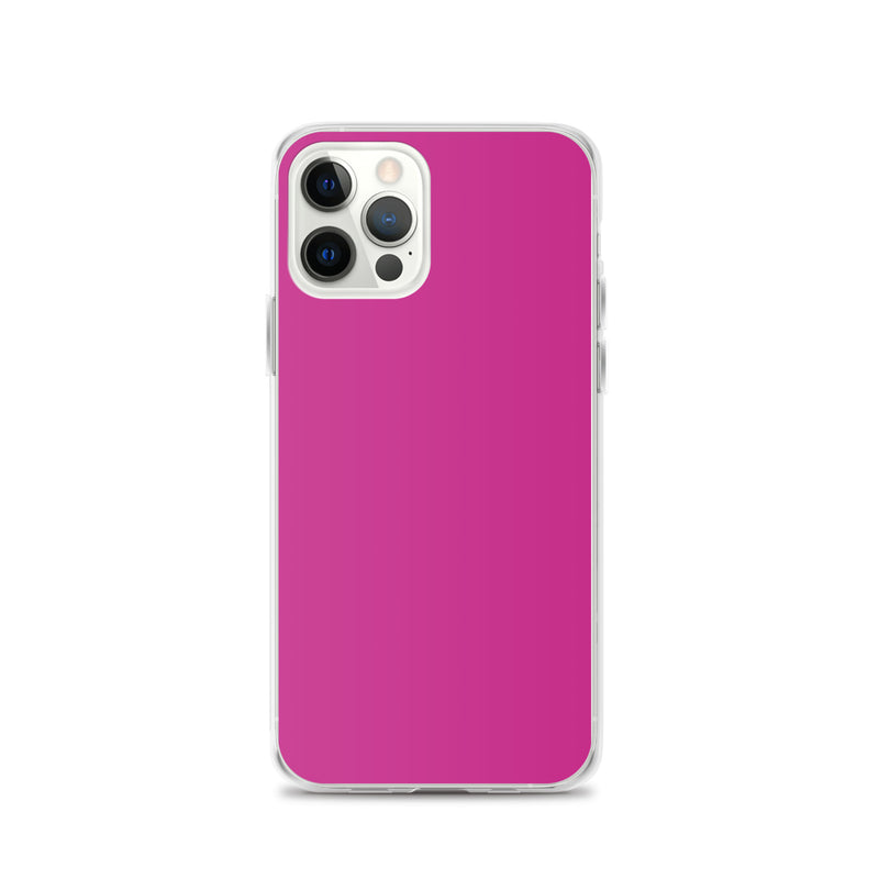 Load image into Gallery viewer, Medium Red Violet iPhone Clear Thin Case Plain Color CREATIVETECH
