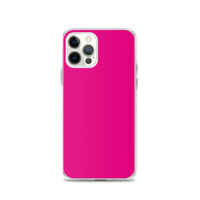 Load image into Gallery viewer, Violet Red Pink iPhone Clear Thin Case Plain Color CREATIVETECH