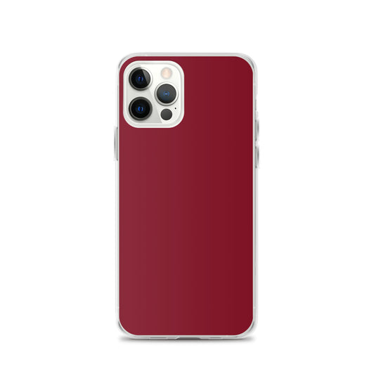Burgundy Red iPhone Clear Thin Case Plain Color CREATIVETECH