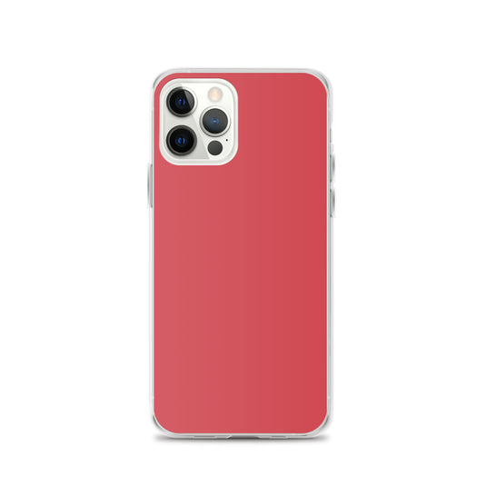 Light Mandy Red iPhone Clear Thin Case Plain Color CREATIVETECH