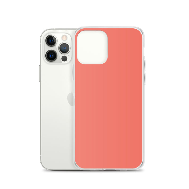 Load image into Gallery viewer, Plain Color Geraldine Orange Red Pink iPhone Case Clear Bump Resistant Flexible CREATIVETECH