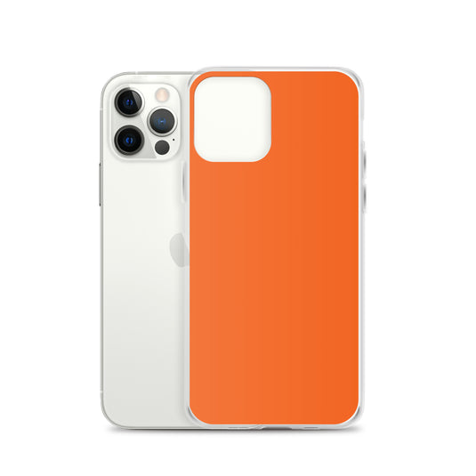 Plain Color Orange iPhone Case Clear Bump Resistant Flexible CREATIVETECH