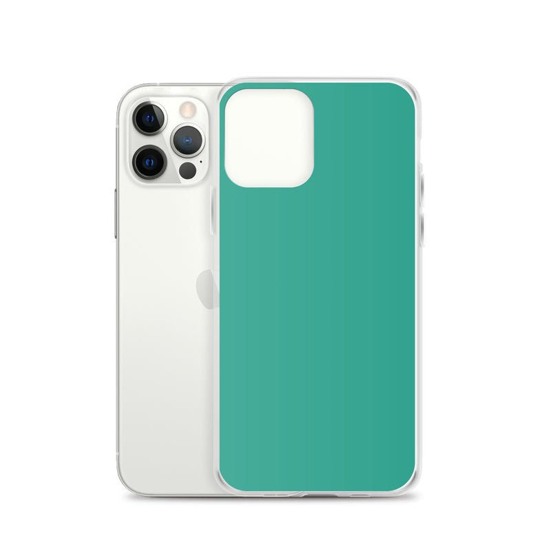 Load image into Gallery viewer, Plain Color Niagara Green iPhone Case Clear Bump Resistant CREATIVETECH