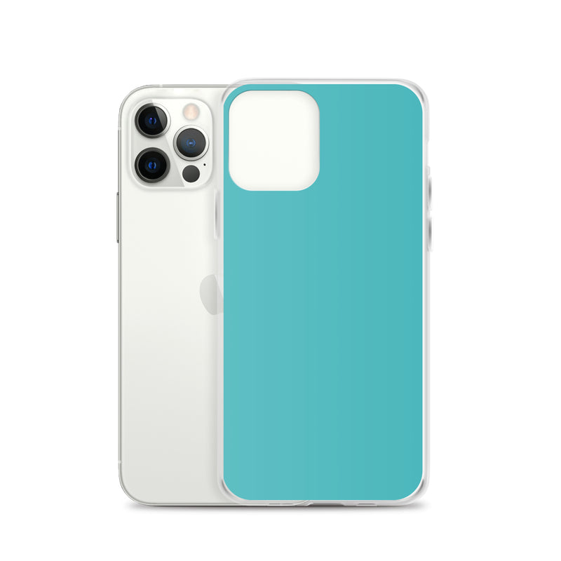 Load image into Gallery viewer, Plain Color Viking Blue iPhone Case Clear Bump Resistant CREATIVETECH