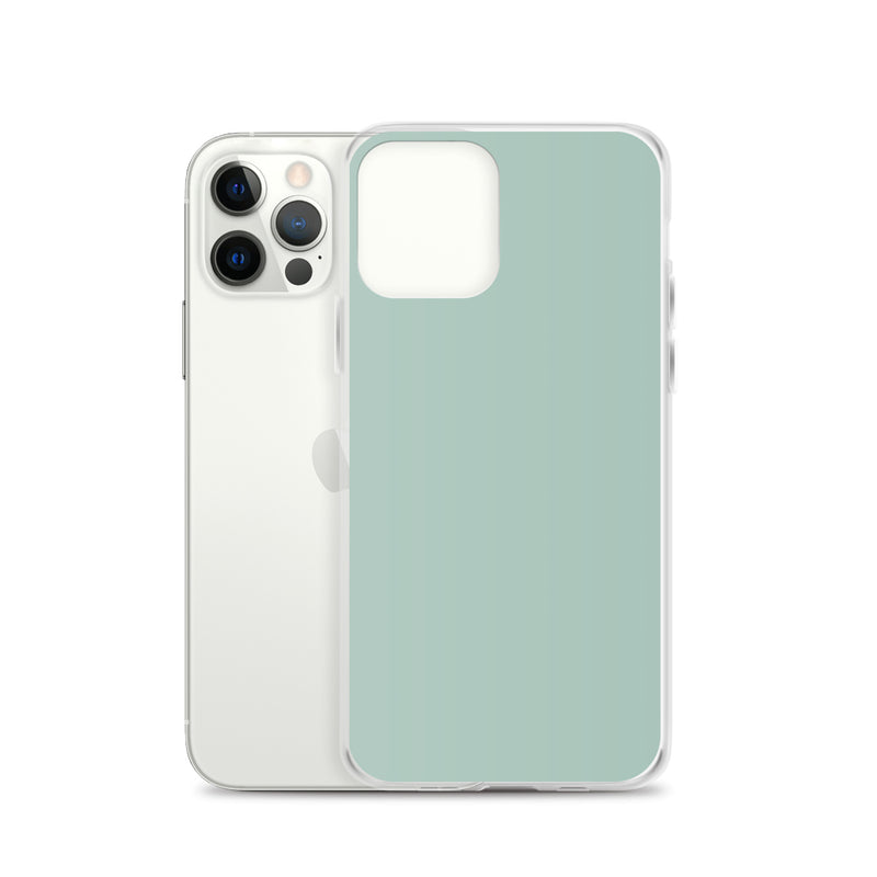 Load image into Gallery viewer, Plain Color Opal Green Blue iPhone Case Clear Bump Resistant CREATIVETECH