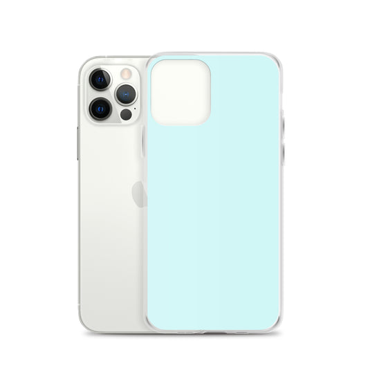 Plain Color Light Cyan Blue iPhone Case Clear Bump Resistant CREATIVETECH