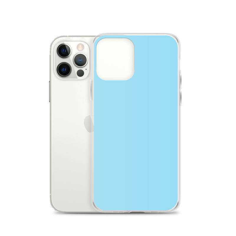 Load image into Gallery viewer, Plain Color Columbia Blue iPhone Case Clear Bump Resistant CREATIVETECH