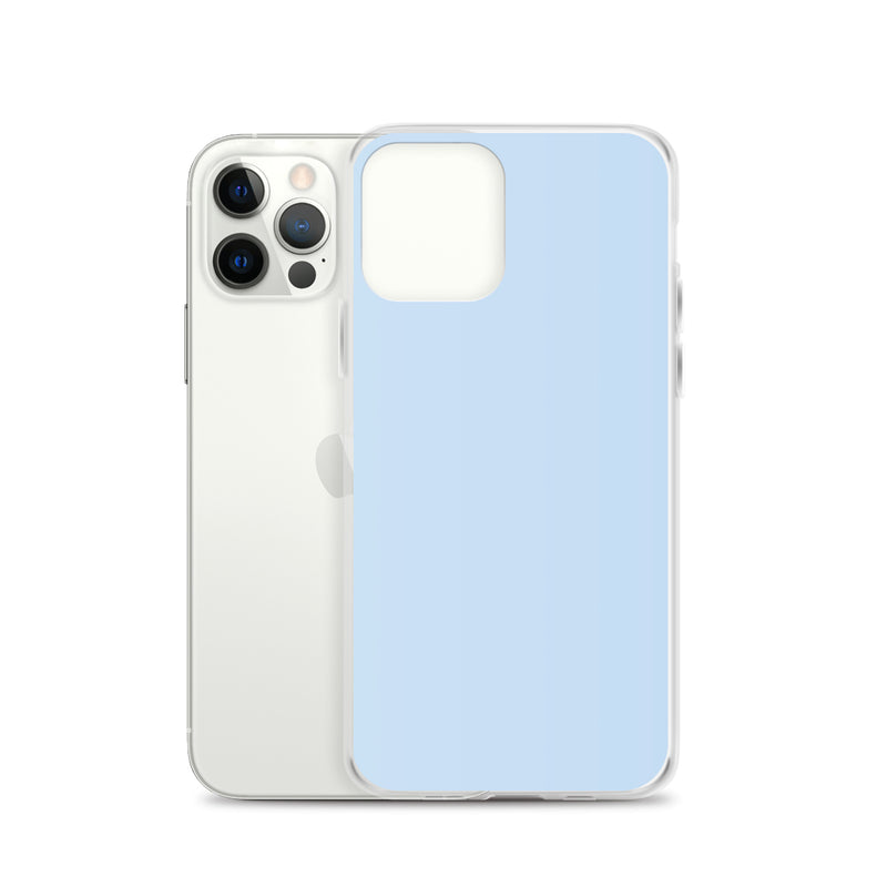 Load image into Gallery viewer, Plain Color Pattens Blue iPhone Case Clear Bump Resistant CREATIVETECH