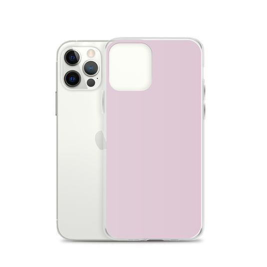 Pale Twilight Pink iPhone Clear Thin Case Plain Color CREATIVETECH