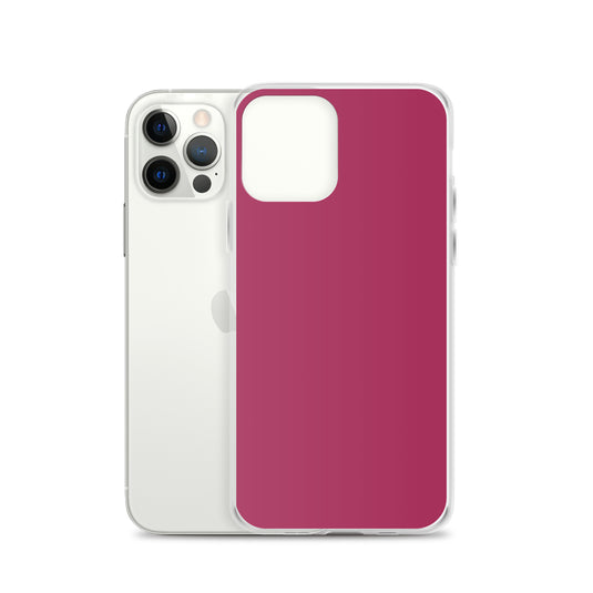 Lipstick Pink Red iPhone Clear Thin Case Plain Color CREATIVETECH