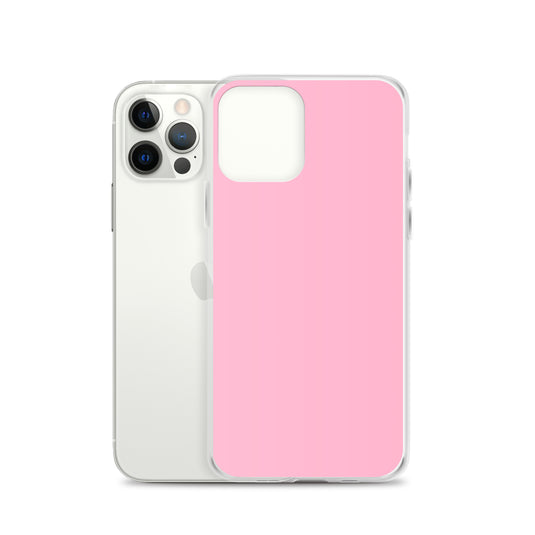 Cotton Candy Pink iPhone Clear Thin Case Plain Color CREATIVETECH