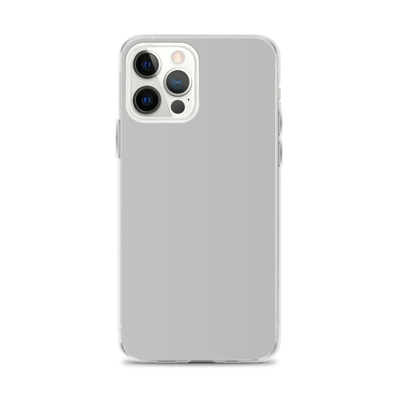 Load image into Gallery viewer, Plain Color Silver Grey iPhone Case Clear Bump Resistant Flexible CREATIVETECH