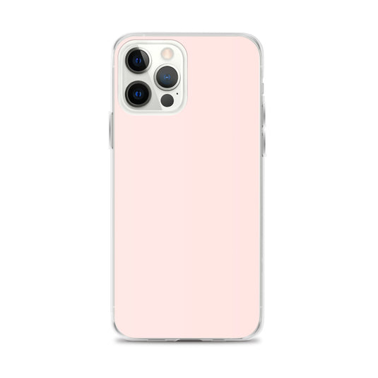 Plain Color Misty Rose Pink iPhone Case Clear Bump Resistant Flexible CREATIVETECH