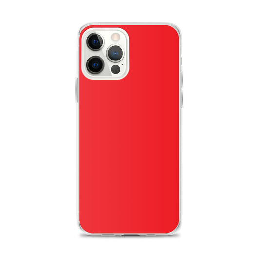 Plain Color Alizarin Red iPhone Case Clear Bump Resistant Flexible CREATIVETECH