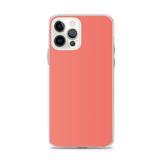 Plain Color Geraldine Orange Red Pink iPhone Case Clear Bump Resistant Flexible CREATIVETECH