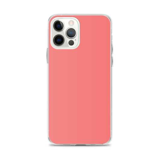 Plain Color Salmon Pink iPhone Case Clear Bump Resistant Flexible CREATIVETECH