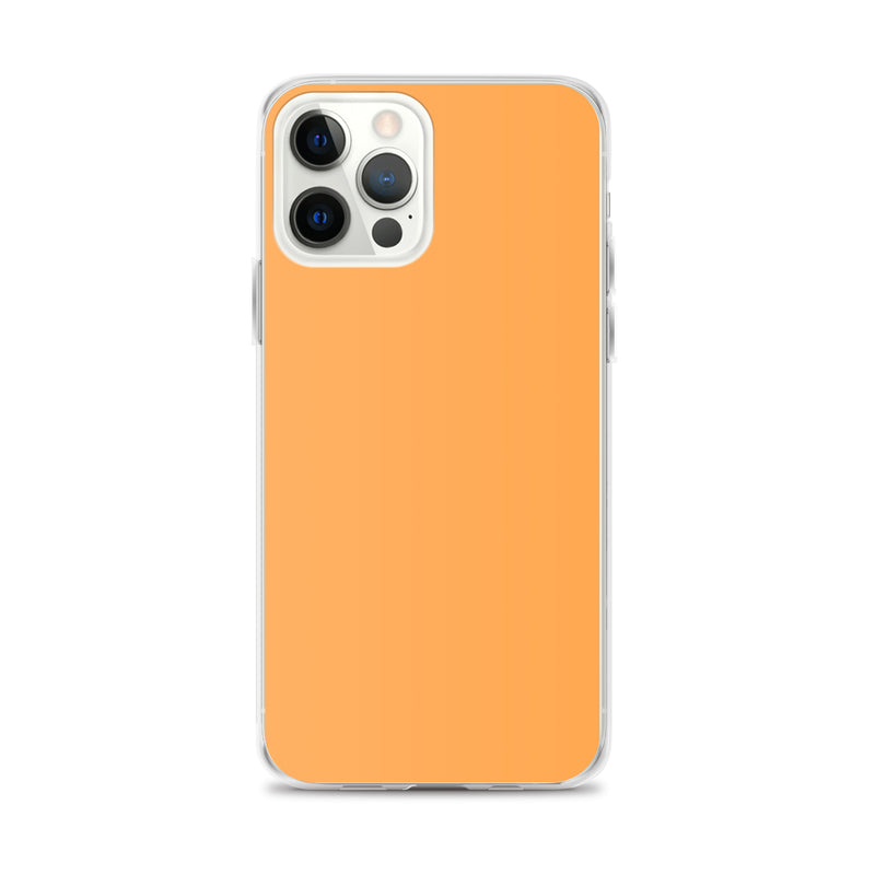 Load image into Gallery viewer, Plain Color Texas Rose Orange iPhone Case Clear Bump Resistant Flexible CREATIVETECH