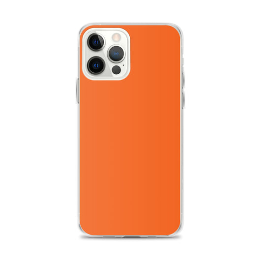 Plain Color Orange iPhone Case Clear Bump Resistant Flexible CREATIVETECH