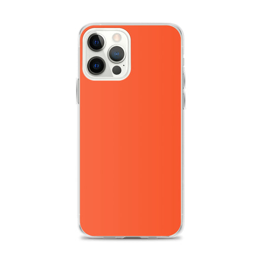 Plain Color Outrageous Orange iPhone Case Clear Bump Resistant Flexible CREATIVETECH