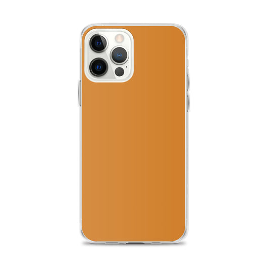 Plain Color Bronze Orange Brown iPhone Case Clear Bump Resistant Flexible CREATIVETECH