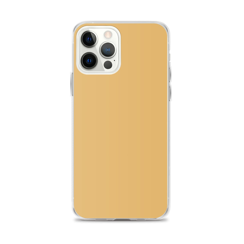 Load image into Gallery viewer, Plain Color Fawn Beige Brown iPhone Case Clear Bump Resistant Flexible CREATIVETECH