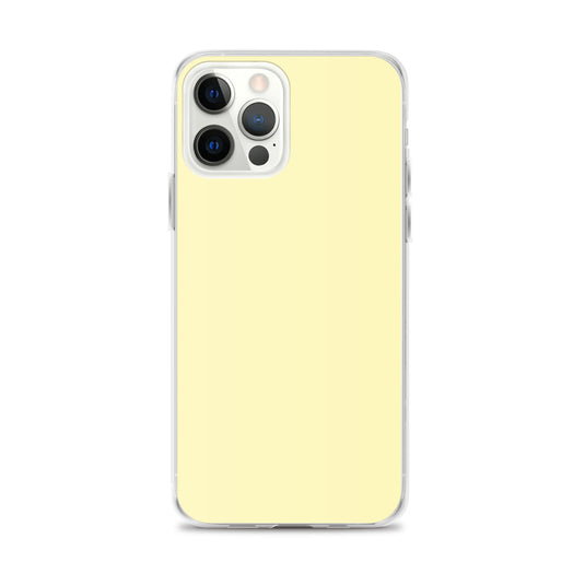 Plain Color Cumulus Yellow iPhone Case Clear Bump Resistant Flexible CREATIVETECH