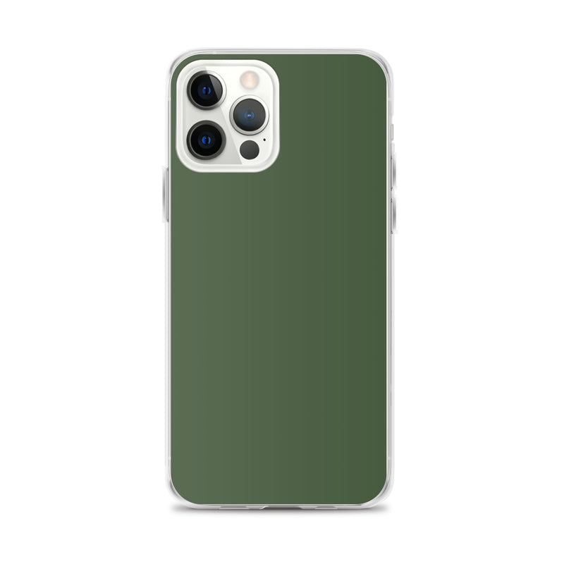 Load image into Gallery viewer, Plain Color Deep Sage iPhone Case Clear Bump Resistant CREATIVETECH