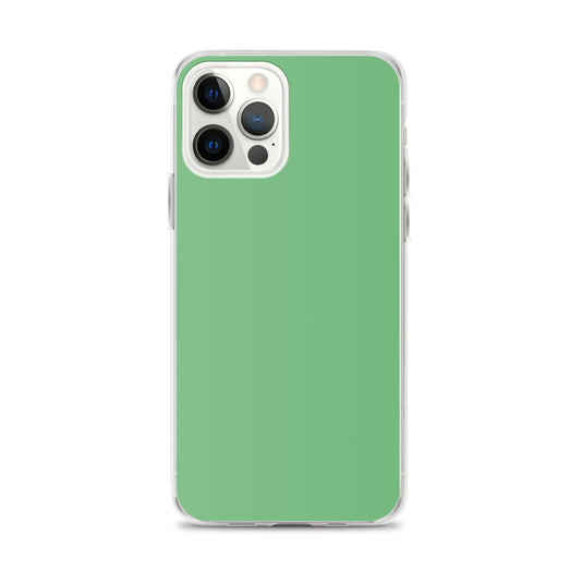 Plain Color Bay Leaf Green iPhone Case Clear Bump Resistant CREATIVETECH
