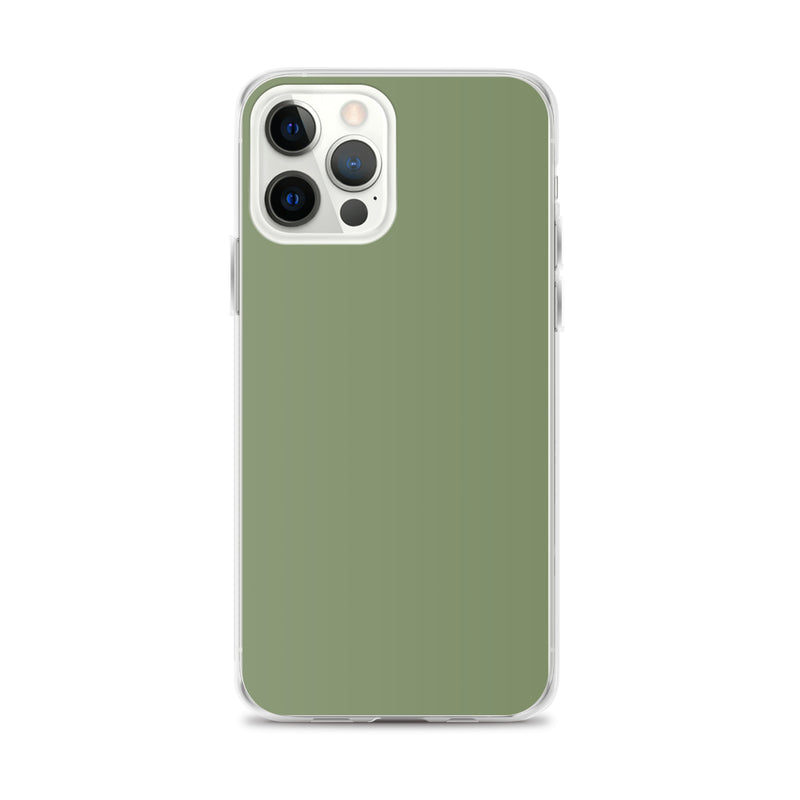 Load image into Gallery viewer, Plain Color Camouflage Green iPhone Case Clear Bump Resistant CREATIVETECH