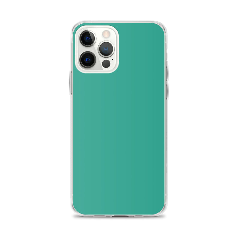 Load image into Gallery viewer, Plain Color Niagara Green iPhone Case Clear Bump Resistant CREATIVETECH