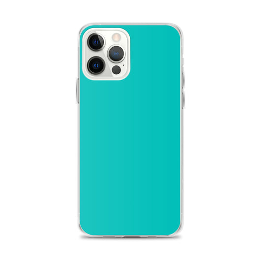 Plain Color Iris Blue iPhone Case Clear Bump Resistant CREATIVETECH