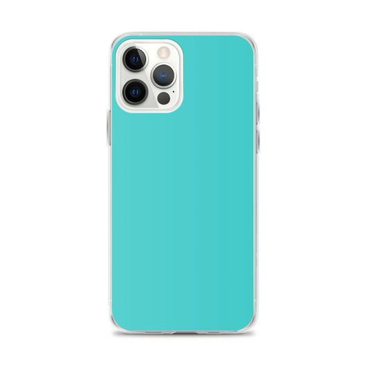 Plain Color Turquoise Blue iPhone Case Clear Bump Resistant CREATIVETECH