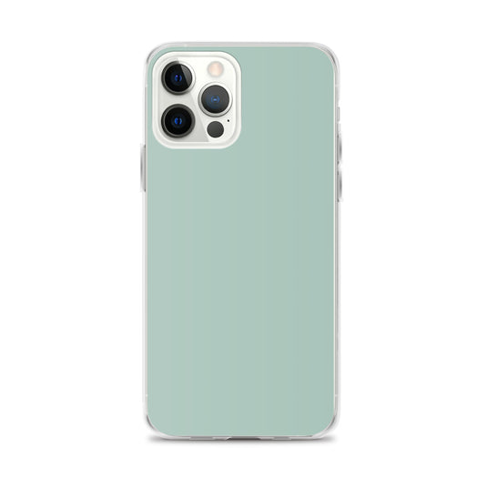 Plain Color Opal Green Blue iPhone Case Clear Bump Resistant CREATIVETECH