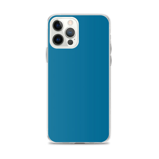 Plain Color Cerulean Blue iPhone Case Clear Bump Resistant CREATIVETECH