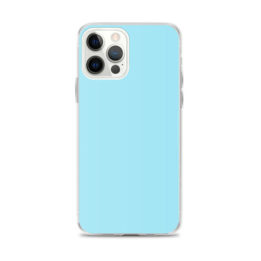 Plain Color Blizzard Blue iPhone Case Clear Bump Resistant CREATIVETECH