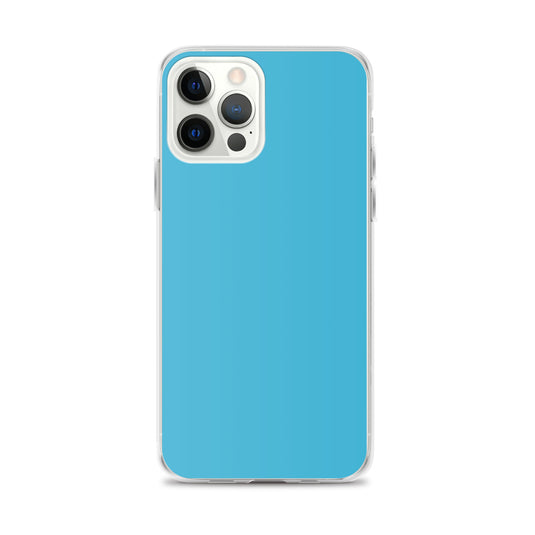 Plain Color Summer Sky Blue iPhone Case Clear Bump Resistant CREATIVETECH