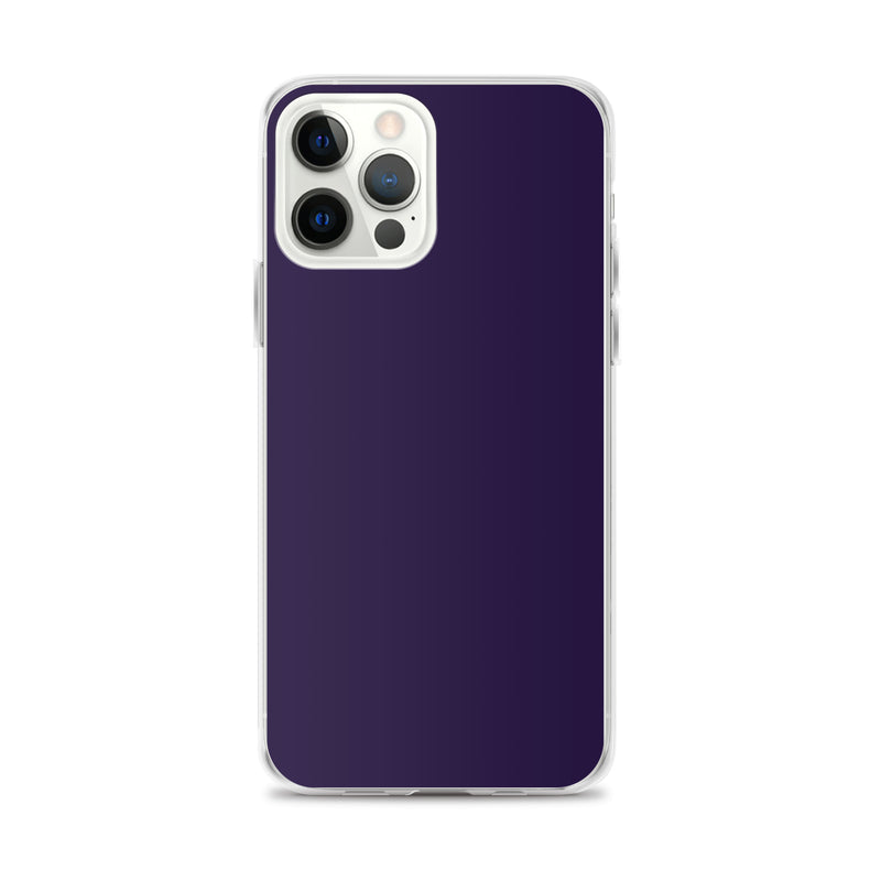 Load image into Gallery viewer, Tolopea Dark Purple iPhone Clear Thin Case Plain Color CREATIVETECH
