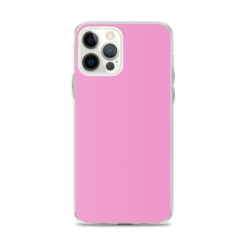 Load image into Gallery viewer, Lavender Rose Pink iPhone Clear Thin Case Plain Color CREATIVETECH