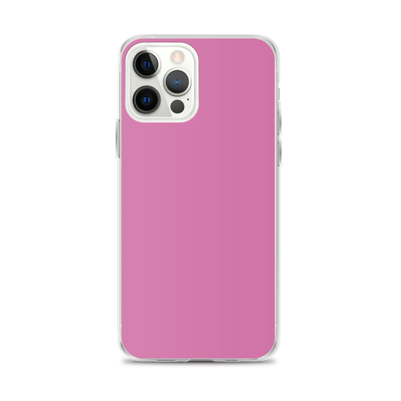Load image into Gallery viewer, Hopbush Pink iPhone Clear Thin Case Plain Color CREATIVETECH