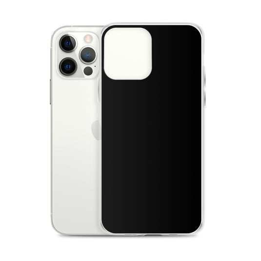 Plain Color Black iPhone Case Clear Bump Resistant Flexible CREATIVETECH