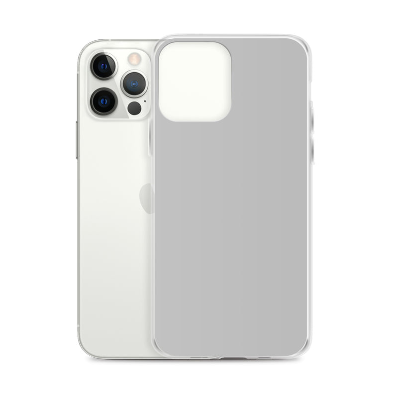 Load image into Gallery viewer, Plain Color Silver Grey iPhone Case Clear Bump Resistant Flexible CREATIVETECH
