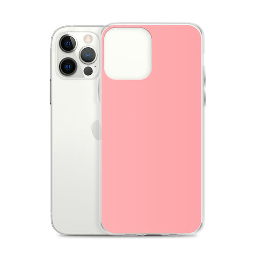 Plain Color Wewak Pink iPhone Case Clear Bump Resistant Flexible CREATIVETECH