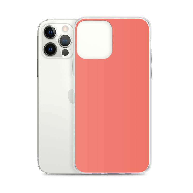 Load image into Gallery viewer, Plain Color Geraldine Orange Red Pink iPhone Case Clear Bump Resistant Flexible CREATIVETECH