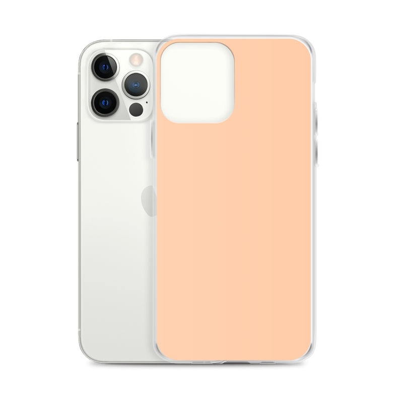 Load image into Gallery viewer, Plain Color Peach Orange iPhone Case Clear Bump Resistant Flexible CREATIVETECH