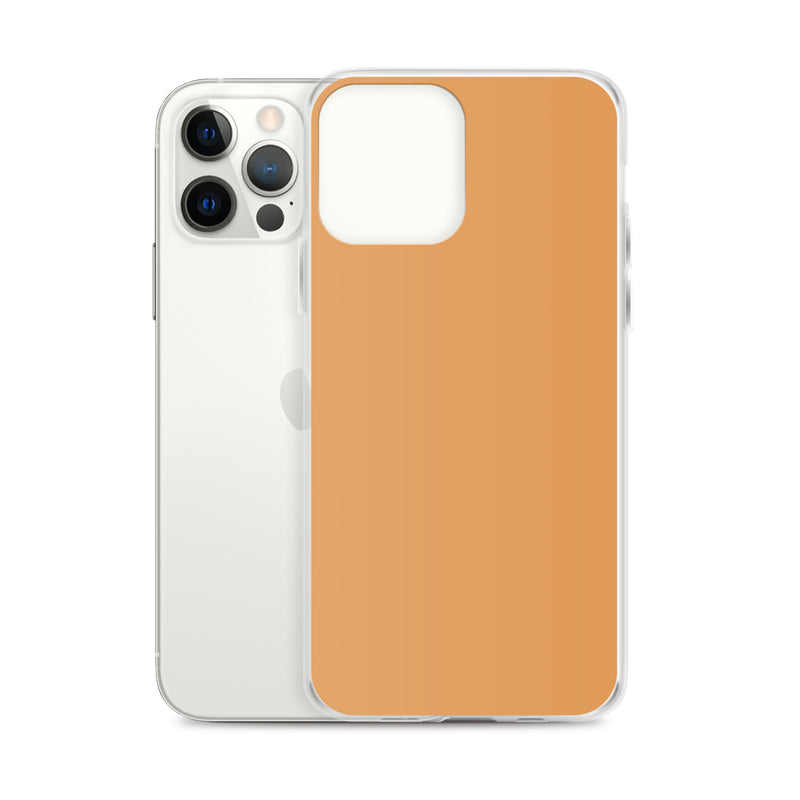 Load image into Gallery viewer, Plain Color Classy Orange iPhone Case Clear Bump Resistant Flexible CREATIVETECH