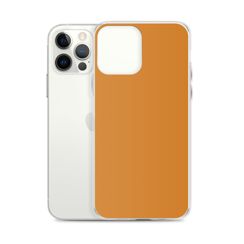 Load image into Gallery viewer, Plain Color Bronze Orange Brown iPhone Case Clear Bump Resistant Flexible CREATIVETECH