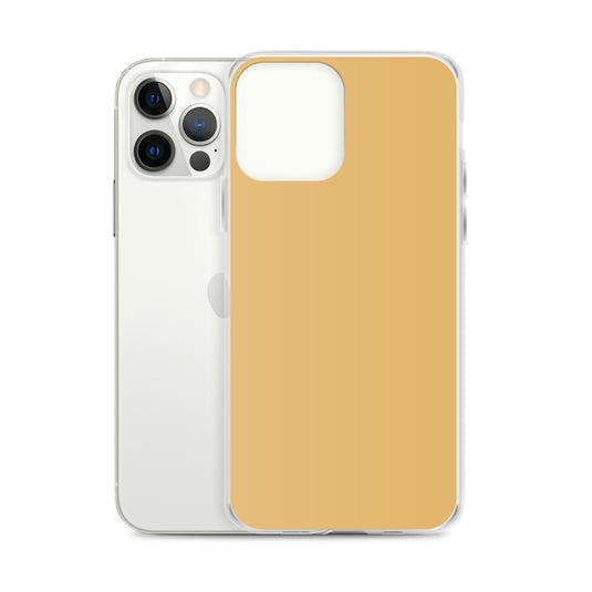 Plain Color Fawn Beige Brown iPhone Case Clear Bump Resistant Flexible CREATIVETECH
