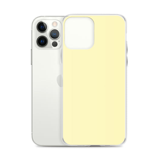 Plain Color Cumulus Yellow iPhone Case Clear Bump Resistant Flexible CREATIVETECH